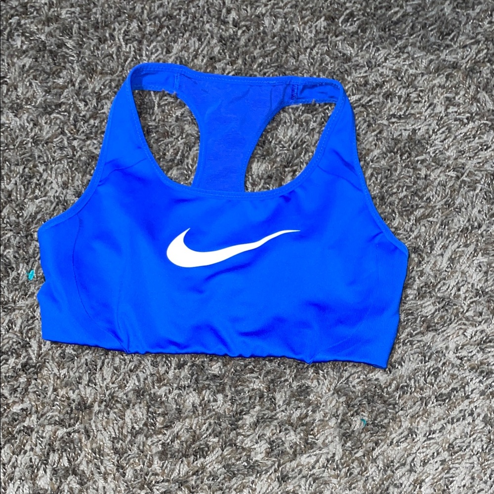 Nike Royal Blue Racerback Swim Top with White Swoosh